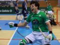 Nil Cervera celebra uno de sus dos goles, los primeros del Liceo