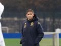 Antonio Hidalgo este lunes en el entrenamiento previo al partido de Copa ante el Mallorca