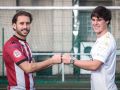 Iago Pérez y Diego Lamas, un nexo que une a Silva y Arteixo Iago Pérez (d) y Diego Lamas (i), jugadores de Silva y Arteixo, posan en A Grela