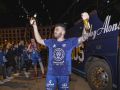 Dídac Cuevas y Joe Cremo (detrás) festejaron la temporada pasada el ascenso con un San Pablo Burgos que firmó dos vueltas de 16-1