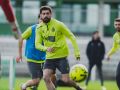 El delantero georgiano Giorgi Guliashvili, en un entrenamiento con el Racing de Santander