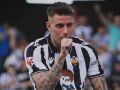 Rubén Sánchez celebra su doblete contra el Zaragoza en la victoria 4-1 con la que el Castellón cerró el curso