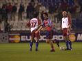 Lionel Scaloni celebra su gol en el minuto 90+3 frente al Hamburgo, en el primer partido de la historia de la Champions League como Riazor como escenario, en la temporada 2000-01