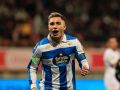 Yeremay Hernández, celebrando su gol ante la Cultural Leonesa en el Reino