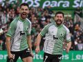 Andrés Martín celebra el gol ante el Burgos de la pasada jornada