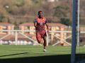 Nsongo Bil celebra su gol frente a la Real Sociedad B