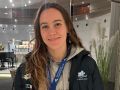 Paula Otero con su medalla de plata de 800m