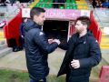 La resaca de Tercera: Jornada 25 Gonza y Posi se saludan antes del Arosa-Atlético Arteixo