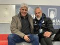 Daniel Martinazzo y Juan Copa, en las gradas del Ateneu durante la Copa del Rey