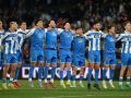 La cara B del Deportivo suena a ascenso Los jugadores del Dépor celebrando al final del partido ante el Zaragoza
