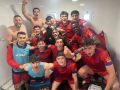 Los jugadores del Betanzos celebran la victoria ante el Dubra
