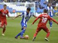 Juanfran Moreno encara a Escudero durante el Deportivo-Sevilla de la temporada 2016-17Temporada 2016-2017Deportivo - Sevilla: 2-3