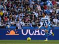 Noubi, en acción ante el Málaga