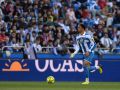 Noubi, en acción ante el Málaga