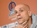 Carles Marco, durante la rueda de prensa previa al derbi con el Obradoiro