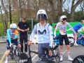 Tomás Pombo, ciclista de Carballo que debuta como profesional con el Movistar Team en O Gran Camiño, antes de tomar la salida en la contrarreloj de A Coruña