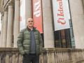 Óscar Gilsanz: "Aínda non volvín a Riazor, quizais para o partido do ascenso" Óscar Gilsanz posa para DXT Campeónen en el exterior del Palacio de la Ópera