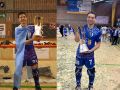 Fabrizio Ciocale y Chino Miguélez posan con el trofeo de la WSE Cup conquistado con el Lleida