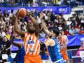 El Básquet Coruña luce saldo positivo en sus últimos partidos de la regular Atoumane Diagne, durante el Melilla-Leyma de la 2023-24 en el que el equipo coruñés selló el ascenso a la ACB