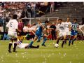 El Dépor fue 22 veces 'campeón del mundo' Aldana se va de un rival en la final de Copa del Rey de 1995 en la que el Dépor ganó al Valencia (2-1), lo que le sirvió para proclamarse ‘campeón del mundo’ por segunda vez en su historia