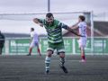 Josiño, jugador del Paiosaco desde el año 2015, celebra un gol en Liga ante el Miño