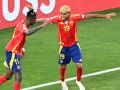 Nico Wiliiams y Lamine Yamal celebran juntos un gol durante la Eurocopa de 202405 June 2025, Baden-Wuerttemberg, Stuttgart: Spain's Lamine Yamal (R) celebrate scoring his side's third goal with teammate Nico Williams during the UEFA Nations League semi-final soccer match between Spain and France at Stuttgart Arena. Photo: Bernd Weißbrod/dpa05/06/2025 ONLY FOR USE IN SPAIN