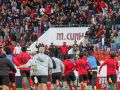Los jugadores del Penafiel celebran la permanencia tras vencer al Marítimo