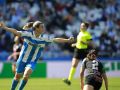 Bárbara celebra su gol ante el Alhama mientras Zumárraga se lamenta en el suelo