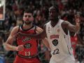 Danilo Brnovic y Travis Munnings, durante el decisivo Básquet Coruña-Obradoiro