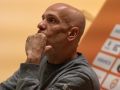 Carles Marco, durante la rueda de prensa previa al segundo partido de playoffs contra el Menorca