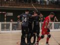 Los jugadores del Dominicos celebran un gol contra el Vic