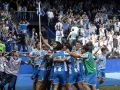 Eddahchouri alza el banderín de córner tras su gol