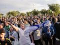 La afición del Zaragoza se manifestó contra la gestión del club antes del encuentro frente al Sporting en el Ibercaja Estadio