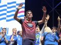 Dani Barcia en la celebración del ascenso del Deportivo