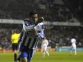 Riki celebra un gol ante el Real Madrid en la temporada 2012-13, en la que sus 13 dianas no fueron suficientes para salvar al Deportivo