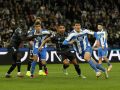 Villares y Loureiro, durante el Dépor-Castellón del pasado mes de diciembre en Riazor
