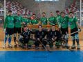 La plantilla del Liceo: Arnau Xaus, Dava Torres, Nil Cervera, Bruno Saavedra, Nuno Paiva, César Carballeira, Tombita, Toni Pérez y Jacobo Copa. Abajo, los tres porteros, Blai Roca, Eloi Martínez y Martín Rodríguez