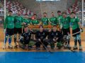 La plantilla del Liceo: Arnau Xaus, Dava Torres, Nil Cervera, Bruno Saavedra, Nuno Paiva, César Carballeira, Tombita, Toni Pérez y Jacobo Copa. Abajo, los tres porteros, Blai Roca, Eloi Martínez y Martín Rodríguez