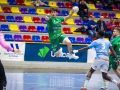 Jacob Díaz lanza a puerta en un partido de su primera etapa en el Los Dólmenes