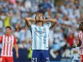 Adrián Niño se lamenta de una ocasión marrada durante el partido de ayer