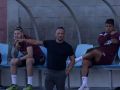 Noé López en el banquillo de A Grela durante su etapa como entrenador del Silva