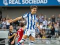 Lucía Pardo celebra un gol con la Real Sociedad