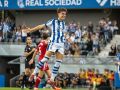 Lucía Pardo celebra un gol con la Real Sociedad