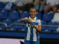 Paula Gutiérrez celebra su gol ante el Espanyol en Riazor