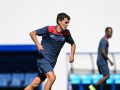 Jota, durante un entrenamiento con el Atlètic Escaldes