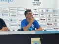 Diego Villares en rueda de prensa tras el Compostela-Deportivo