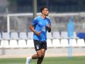 Bright Ede, durante un entrenamiento en Abegondo