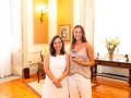 Inés Rey y María Sanjurjo, en la recepción en el Ayuntamiento
