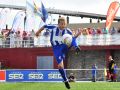 Angeliño controla el balón en el XVI Torneo Nacional Blue BBVA Alevín de Fútbol 7, que era conocido como el Torneo de Brunete, disputado en A Torre en esa edición de 2009