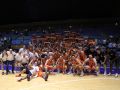 El Básquet Coruña y sus aficionados desplazados a Santiago celebran la conquista de la Copa Galicia 2026